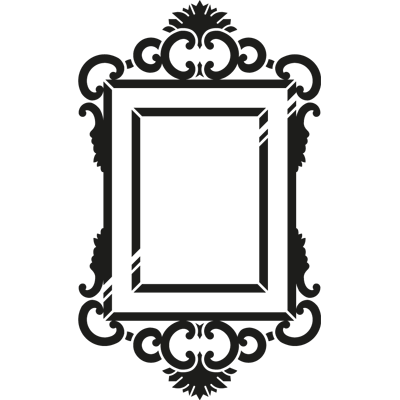 sabor dulce Sumergir Príncipe Vinilo vintage retro decorativo con marco espejo